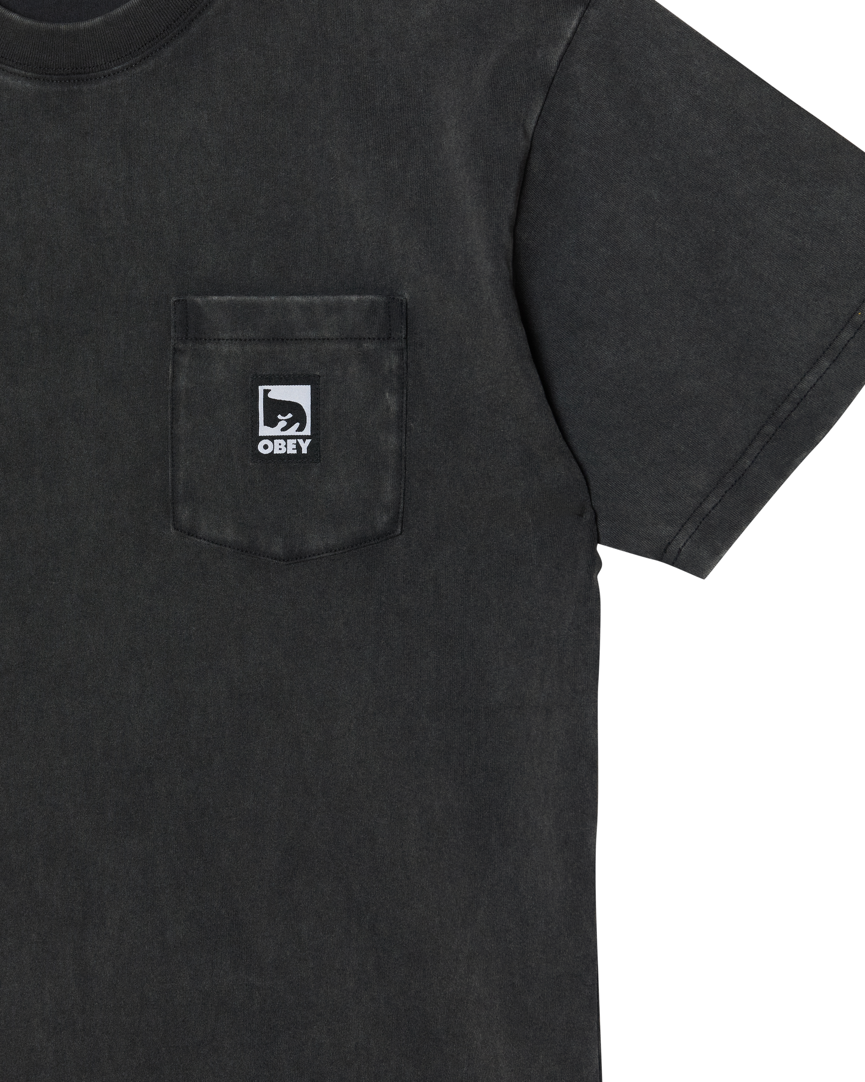 Obey Post Pocket Tee Dusty Black Limo Herren T-Shirt schwarz